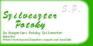 szilveszter potoky business card